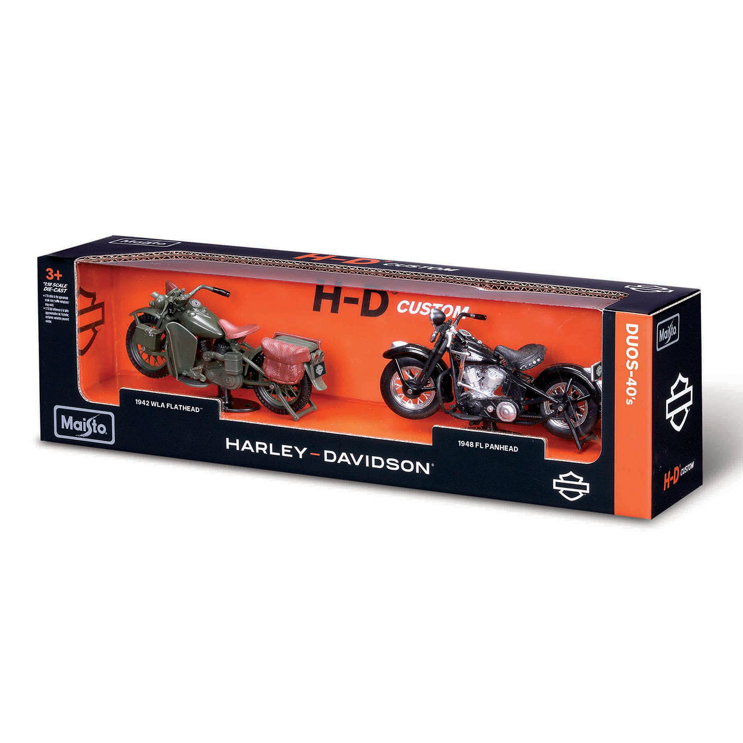 1/18 Harley-Davidson İkili Motorlar 40'lar
