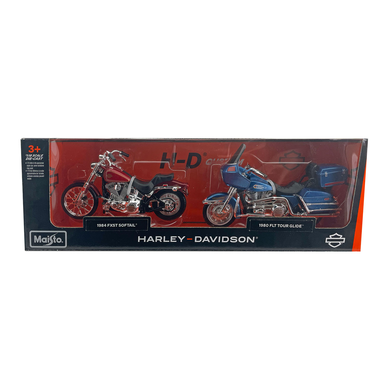 1/18 Harley-Davidson İkili Motorlar 80'ler