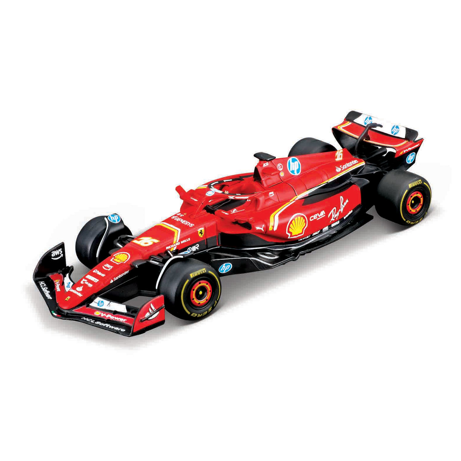 1/41 Die-Cast Ferrari SF-24 Uzaktan Kumandalı Araba ve Pist Seti