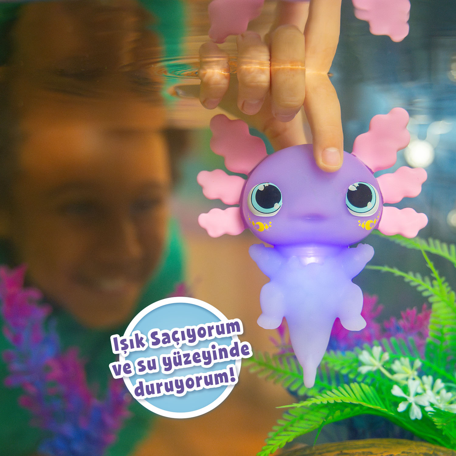 Animagic Işıldayan Axolotl - Mor