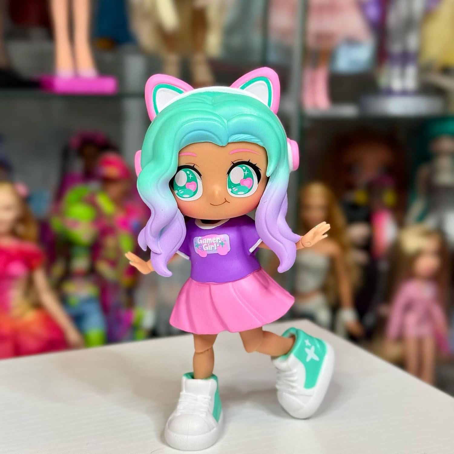 Animakii Bebek ve Aksesuar Seti - Gamer ve Cyberpunk