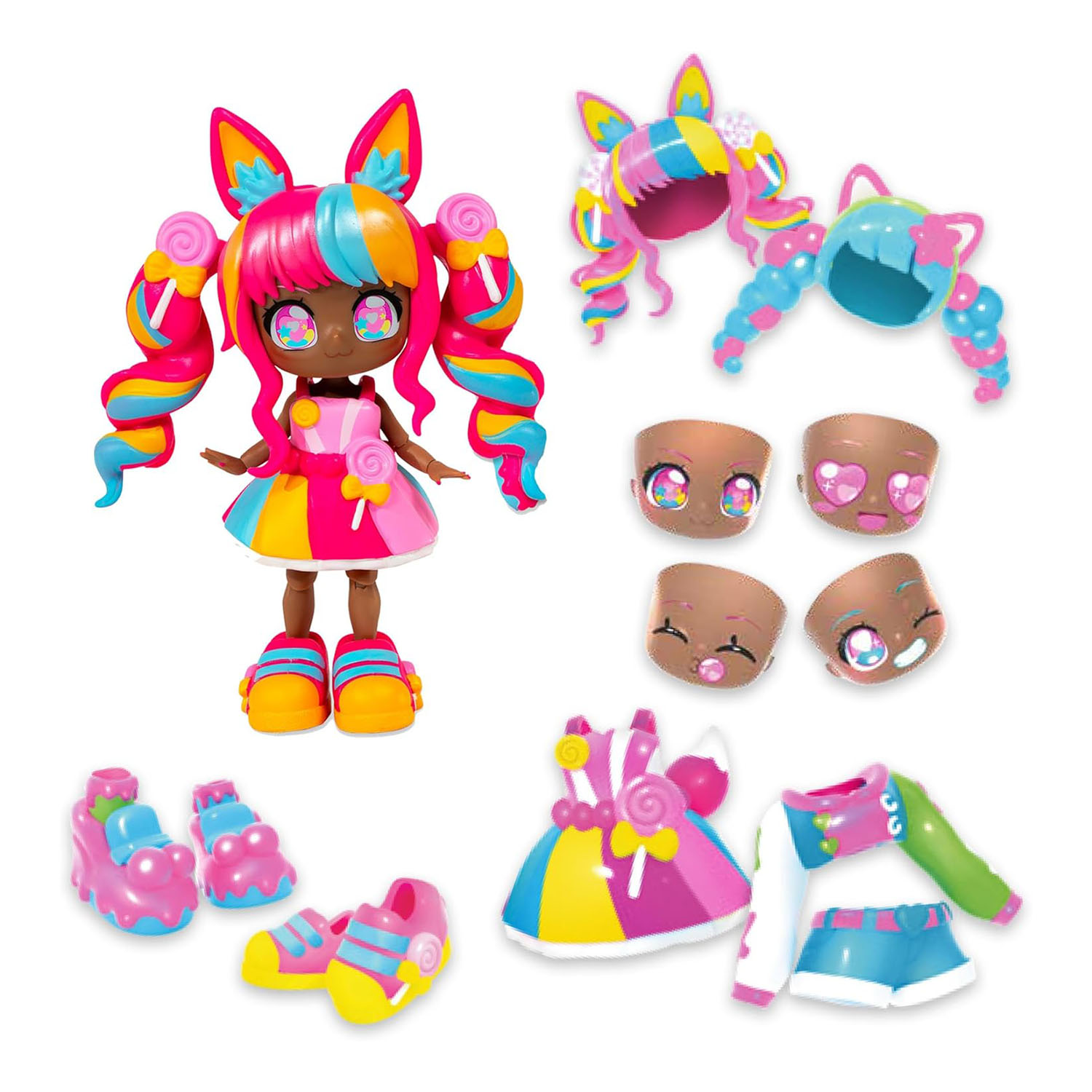 Animakii Bebek ve Aksesuar Seti - Candy ve Bubble Gum