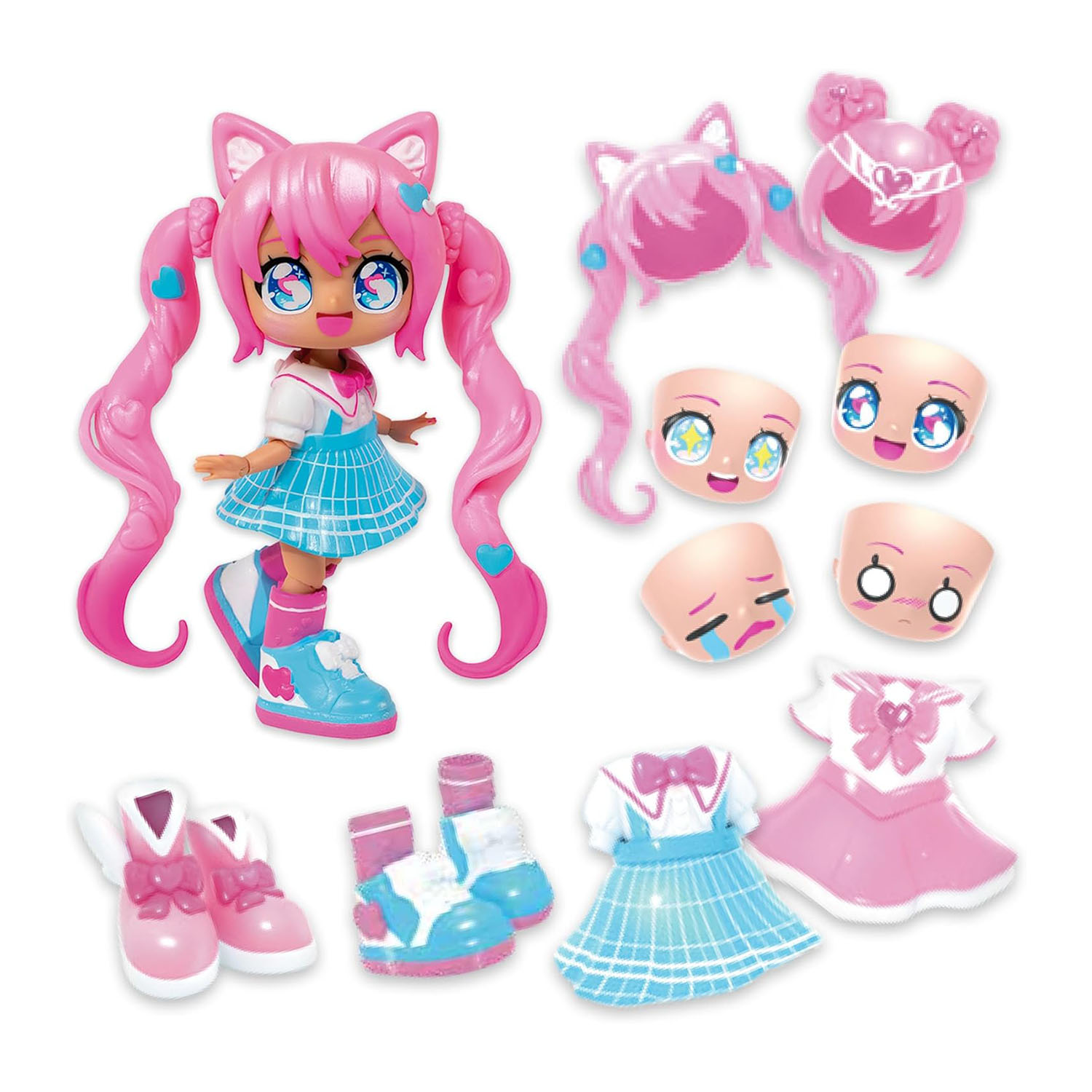 Animakii Bebek ve Aksesuar Seti - School Girl ve Magical Girl