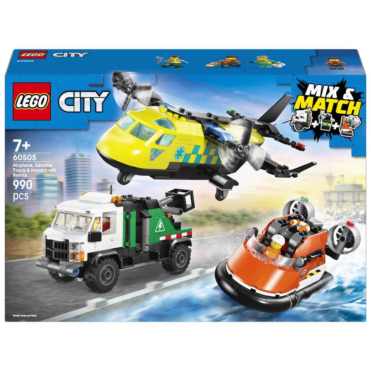LEGO City Uçak, Servis Kamyonu ve Hoverkraft Karışımı 60505