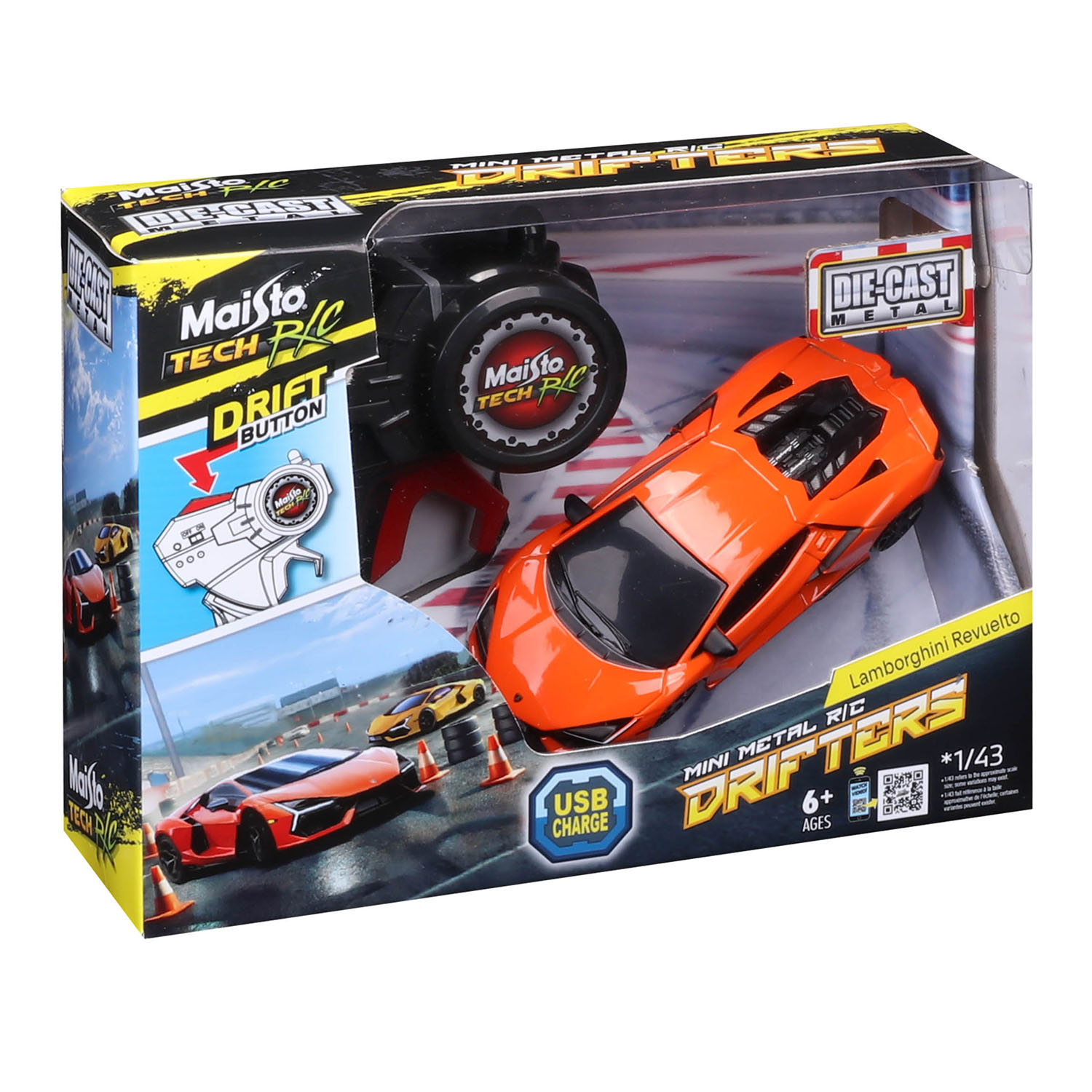 1/43 Mini Metal Drifters Kumandalı Araba - Lamborghini Revuelto