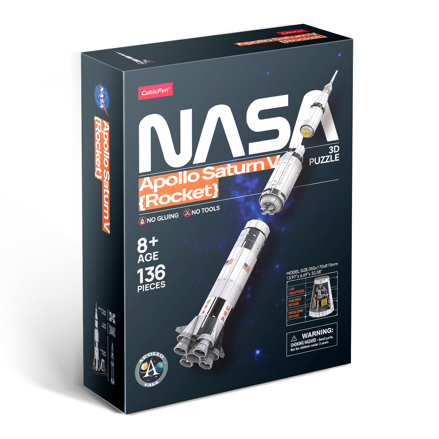 NASA - Apollo Saturn V Roket 3D Puzzle DS1059h