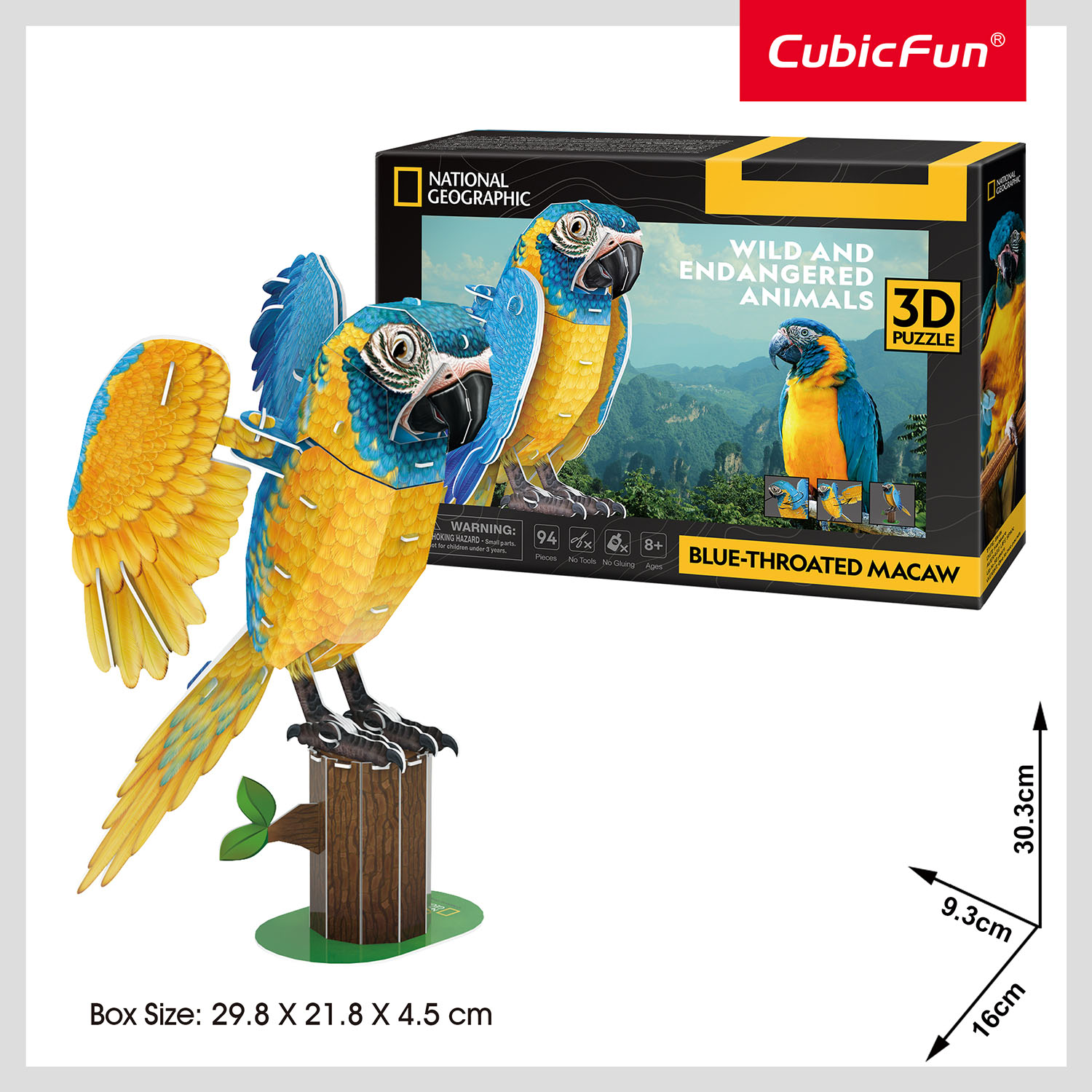 National Geographic - Mavi Macaw Papağanı 3D Puzzle DS1097h