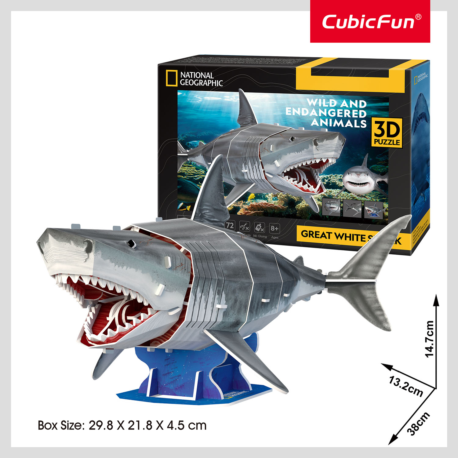 National Geographic - Büyük Beyaz Köpek Balığı 3D Puzzle DS1098h