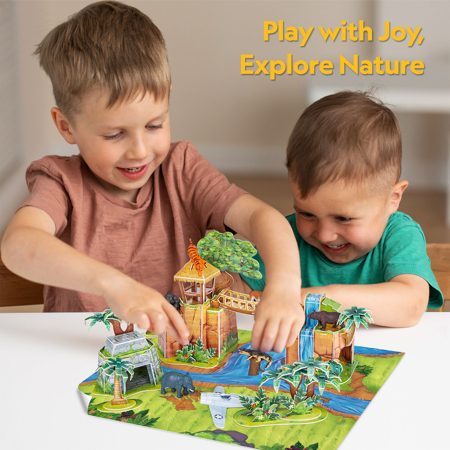 National Geographic Kids  Orman Hayvanları Oyun Seti 3D Puzzle DS