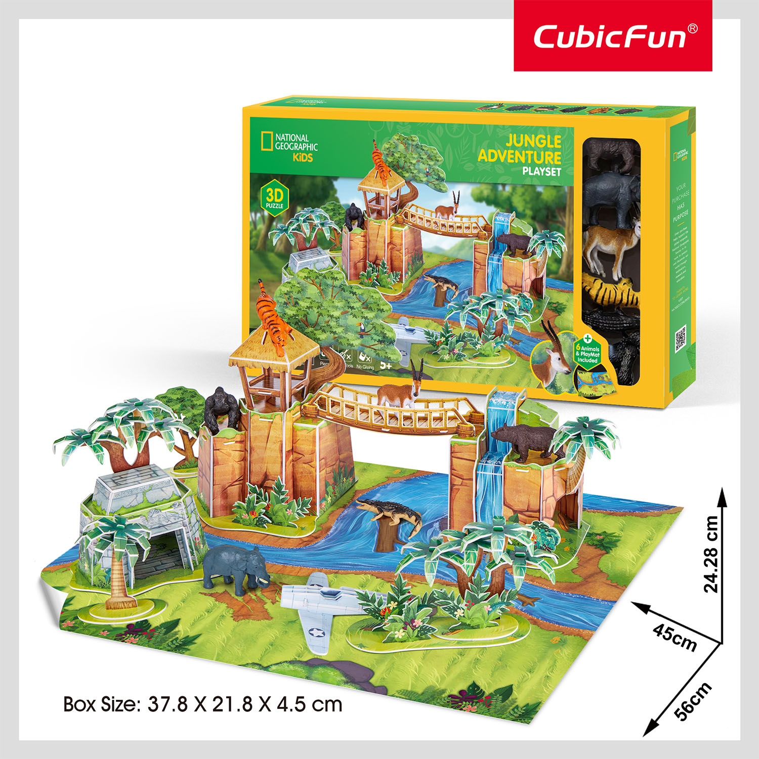 National Geographic Kids  Orman Hayvanları Oyun Seti 3D Puzzle DS