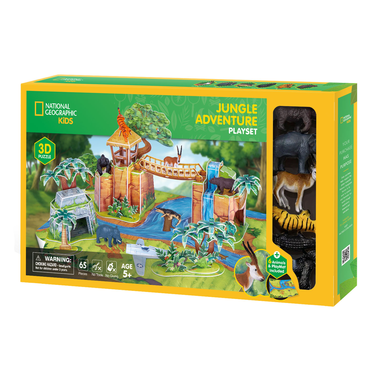 National Geographic Kids  Orman Hayvanları Oyun Seti 3D Puzzle DS