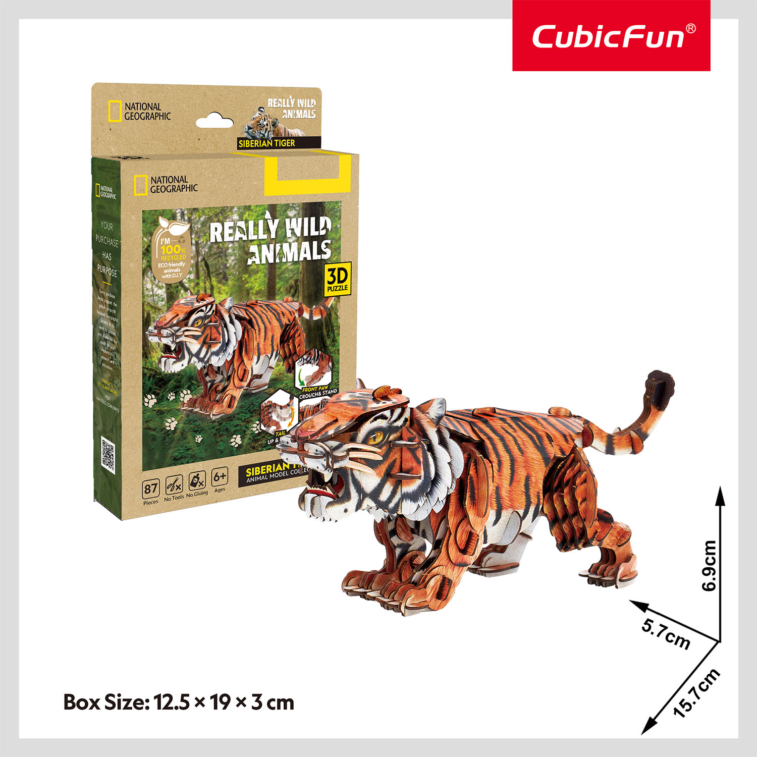 National Geographic - Sibirya Kaplanı 3D Puzzle DS1179h