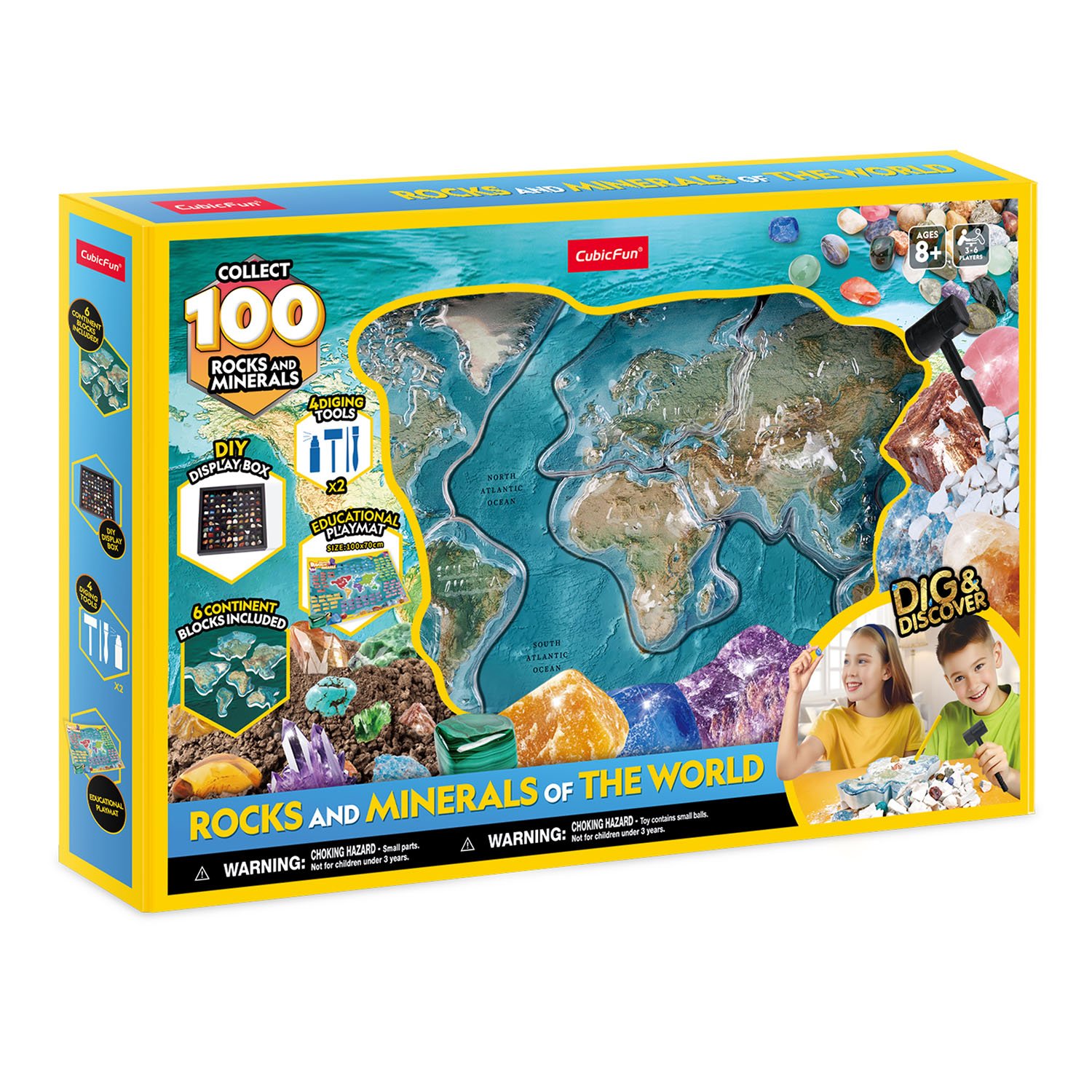 Dünyanın Kayaları ve Mineralleri Araştırma Seti 3D Puzzle G0801