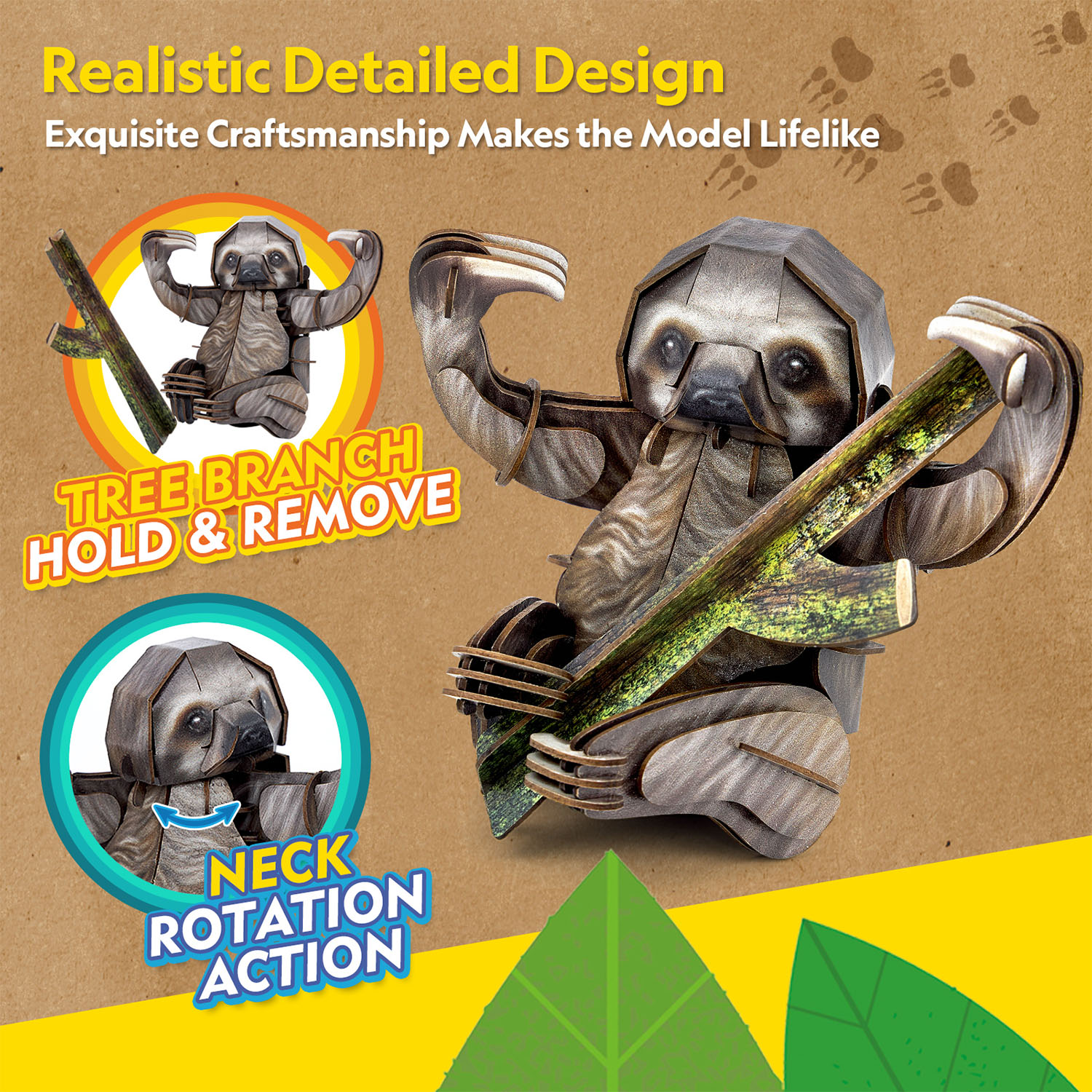 National Geographic - Tembel Hayvan 3D Puzzle DS1157h