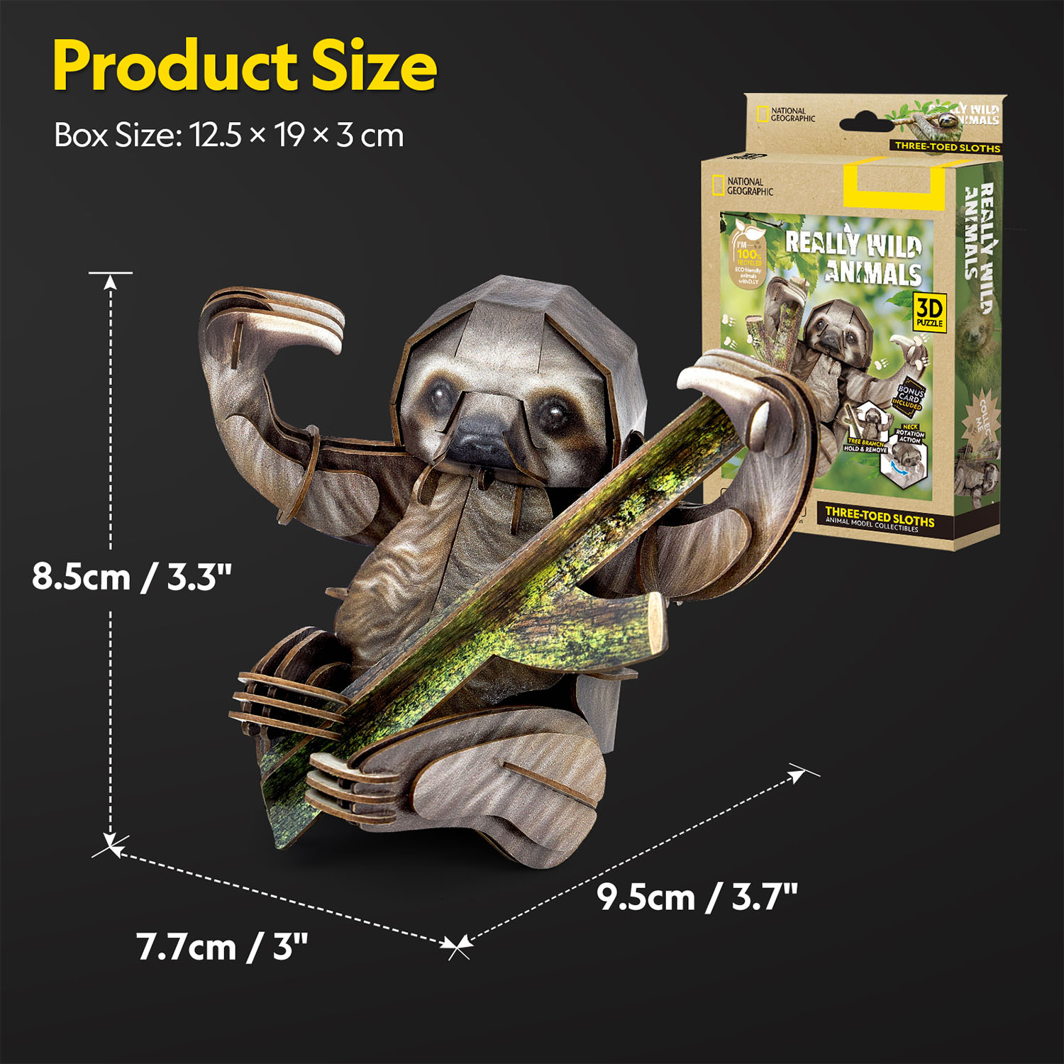 National Geographic - Tembel Hayvan 3D Puzzle DS1157h