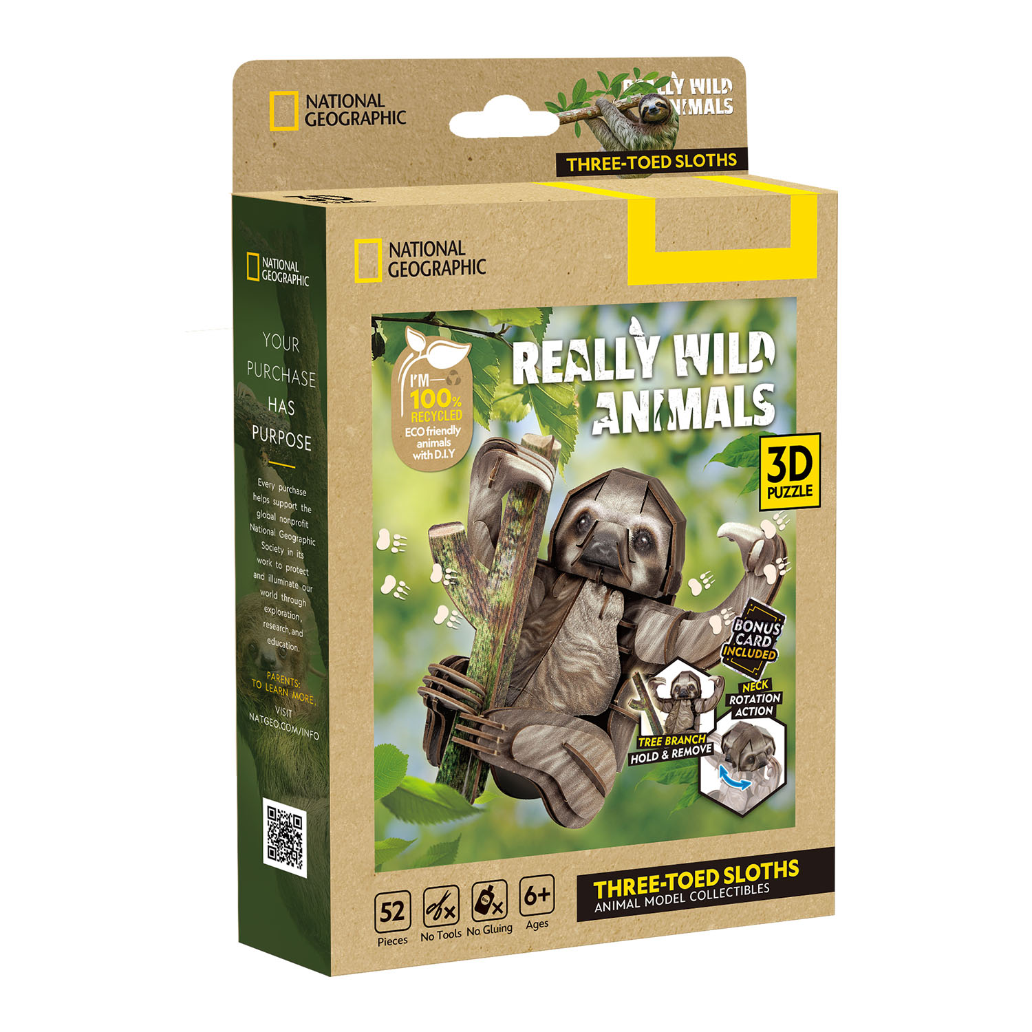 National Geographic - Tembel Hayvan 3D Puzzle DS1157h