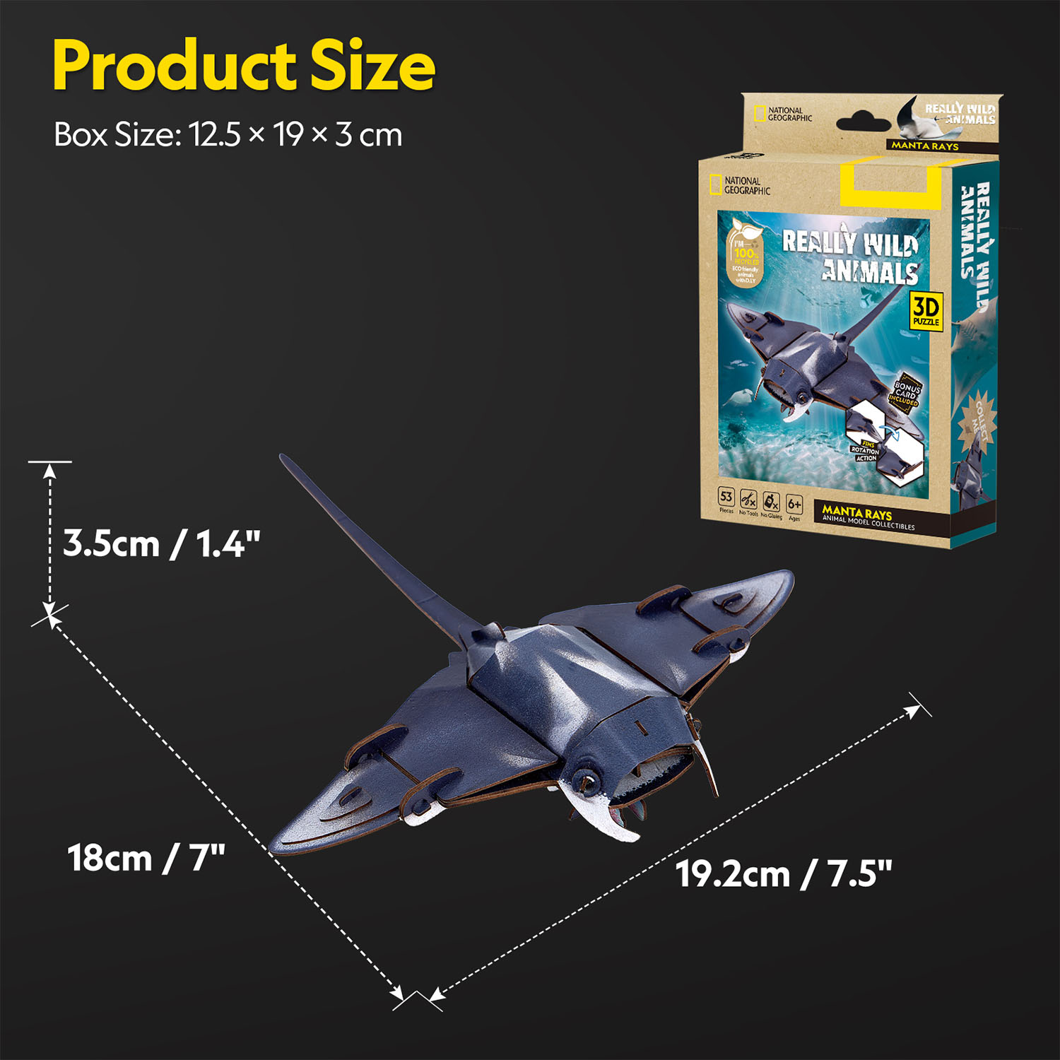 National Geographic - Manta Vatozu 3D Puzzle DS1178h