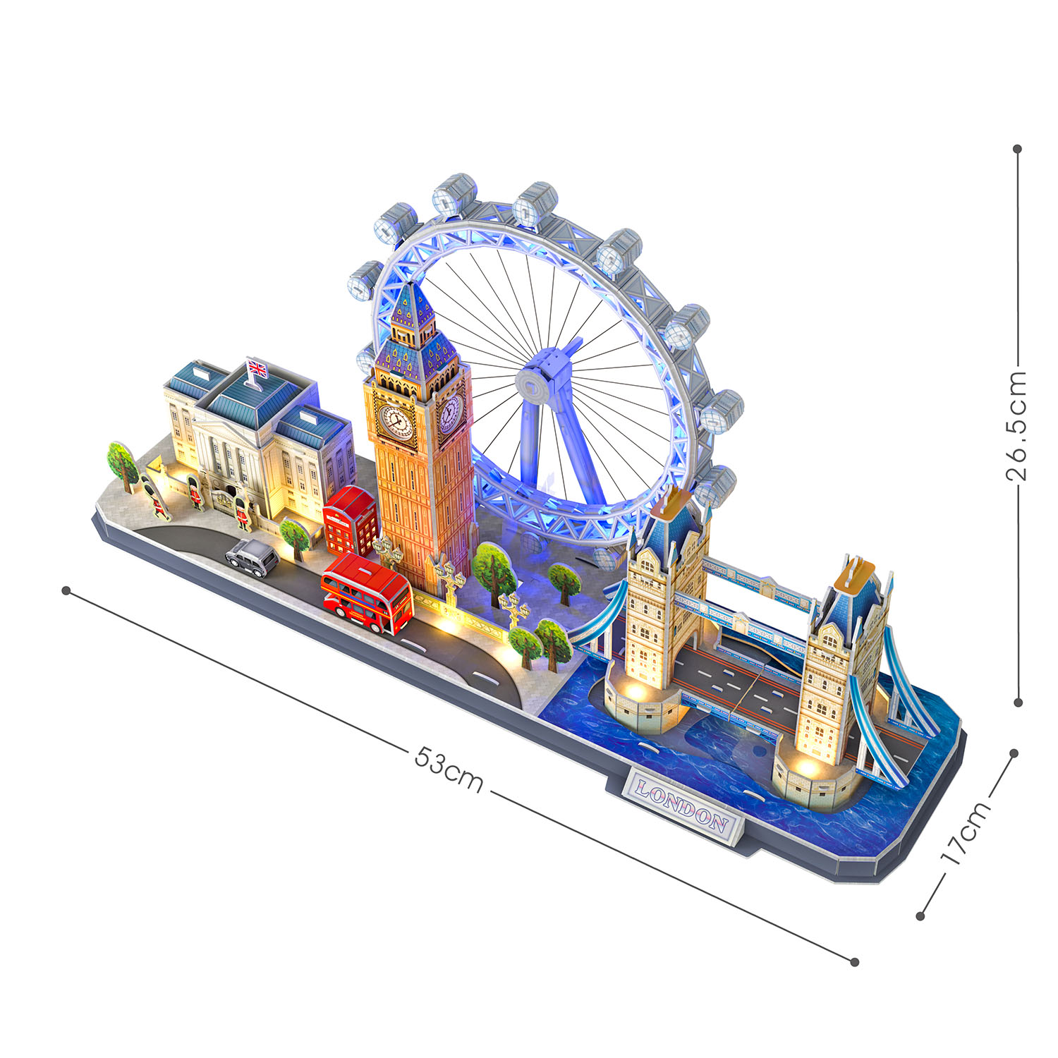 London City Line 3D Puzzle (LED Işıklı) L532h