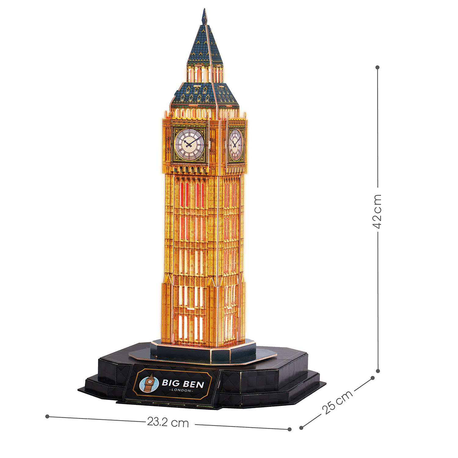 BIG BEN 3D Puzzle (Led Işıklı) L537h