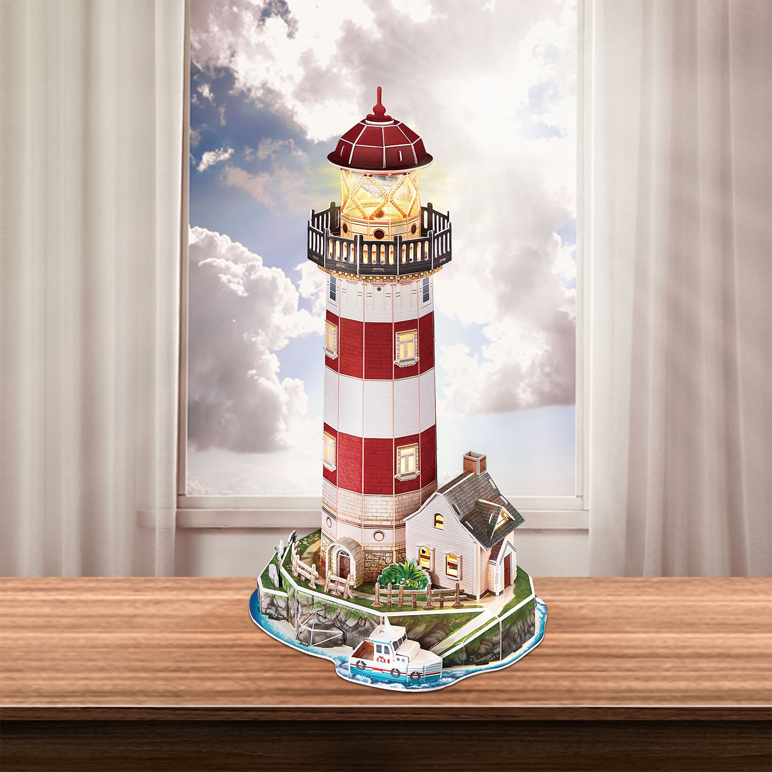 Deniz Feneri 3D Puzzle (Led Işıklı) L540h