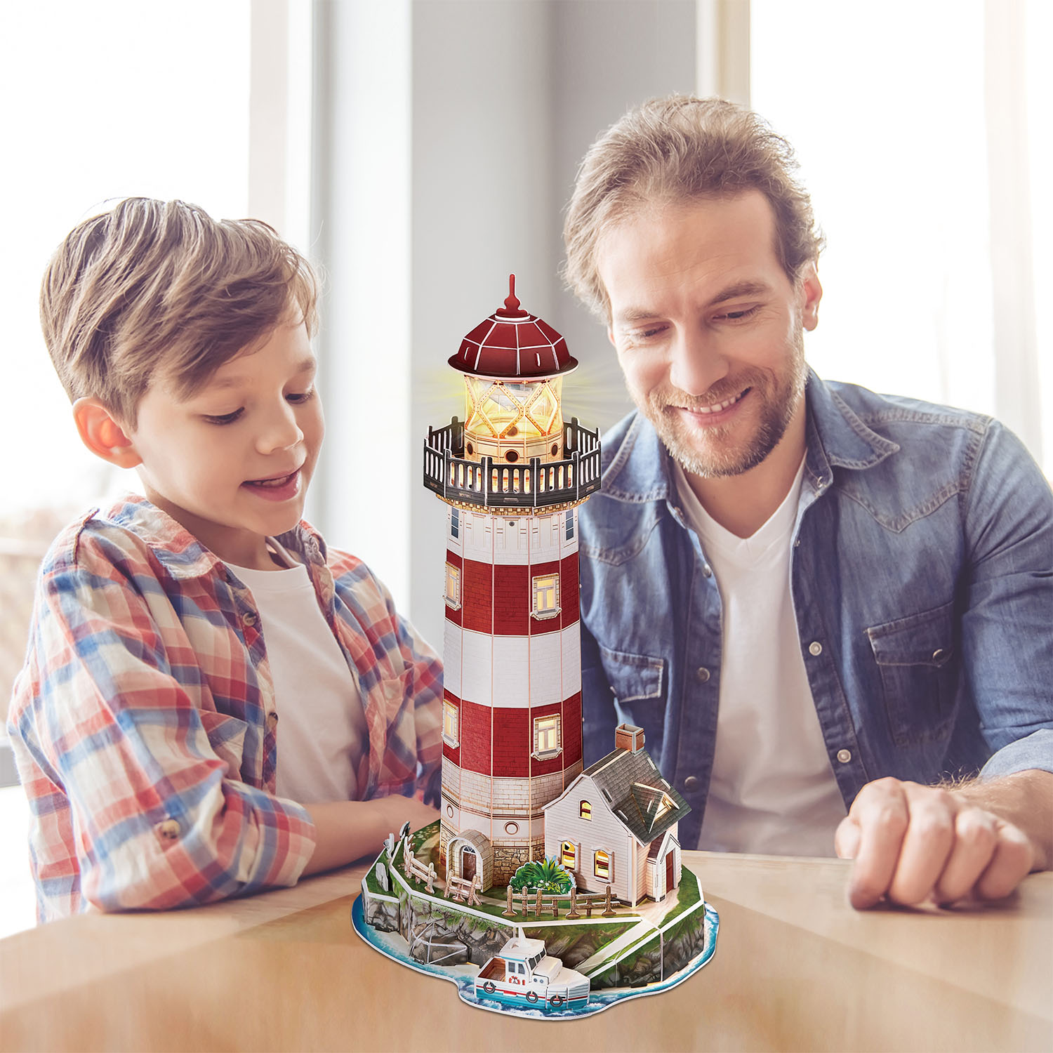 Deniz Feneri 3D Puzzle (Led Işıklı) L540h