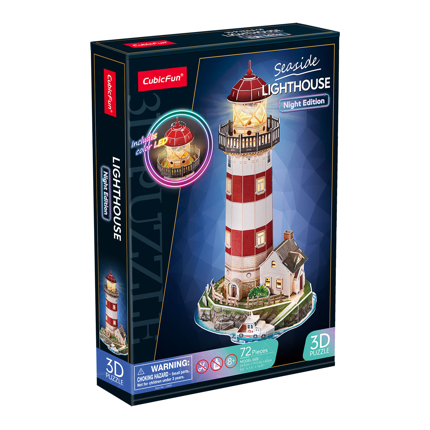Deniz Feneri 3D Puzzle (Led Işıklı) L540h