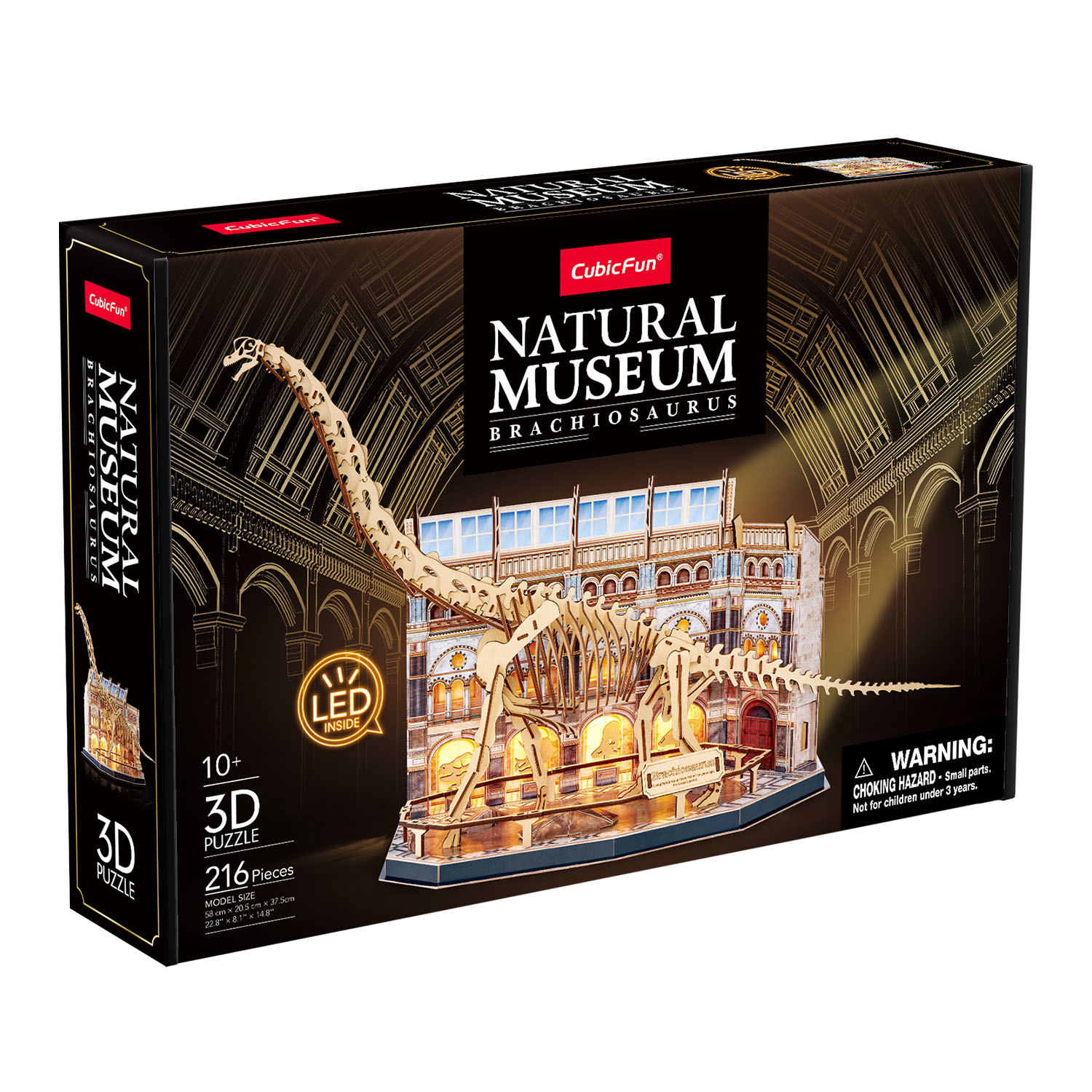 Natural Museum - Brachiosaurus 3D Puzzle (Led Işıklı) L544h