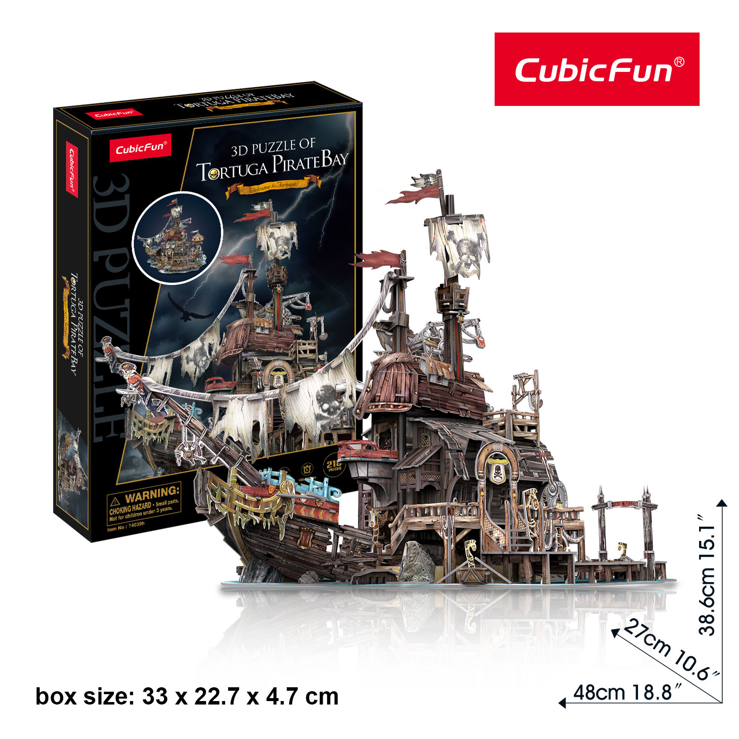 Tortuga Korsan Koyu 3D Puzzle T4039h