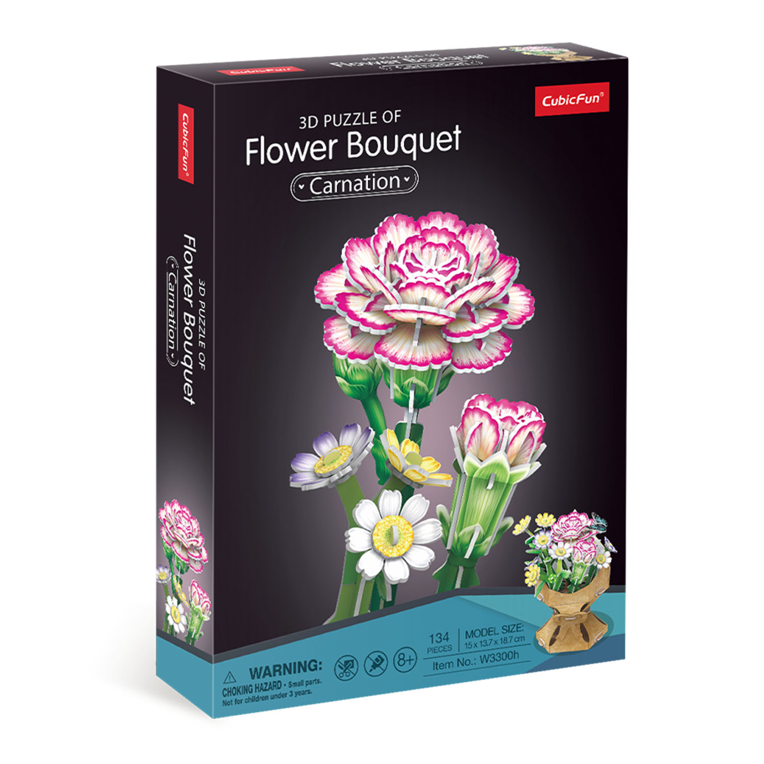 Karanfil Buketi 3D Puzzle W3300h