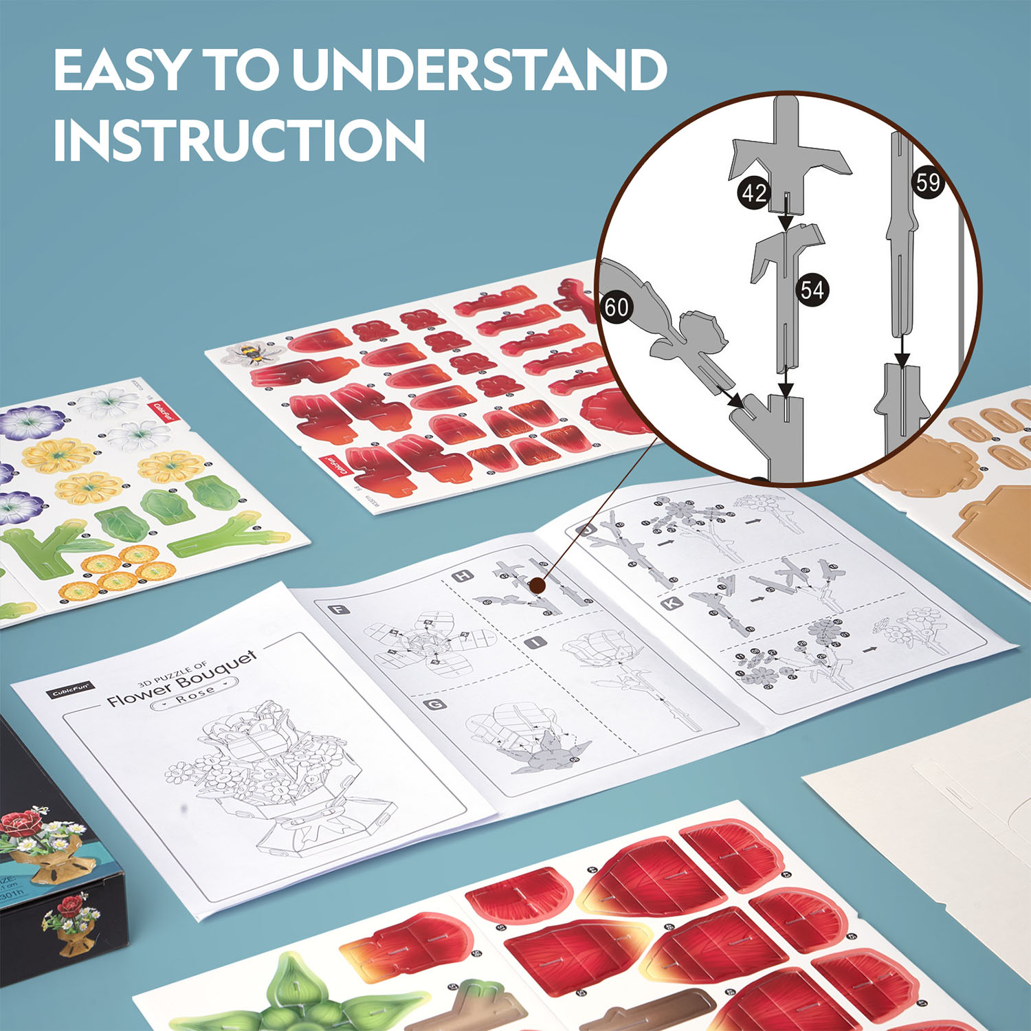 Gül Buketi 3D Puzzle W3301h