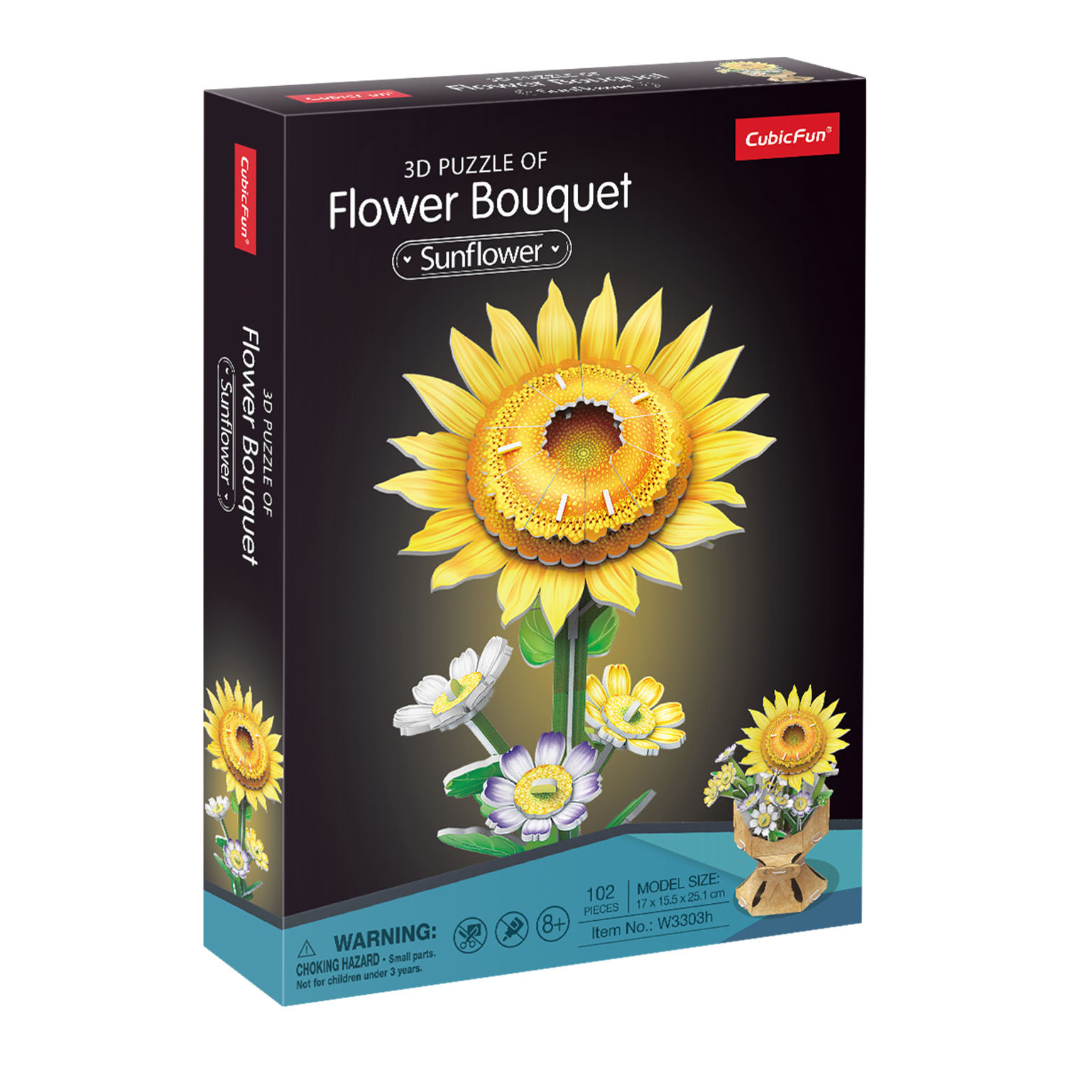 Ayçiçeği Buketi 3D Puzzle W3303h
