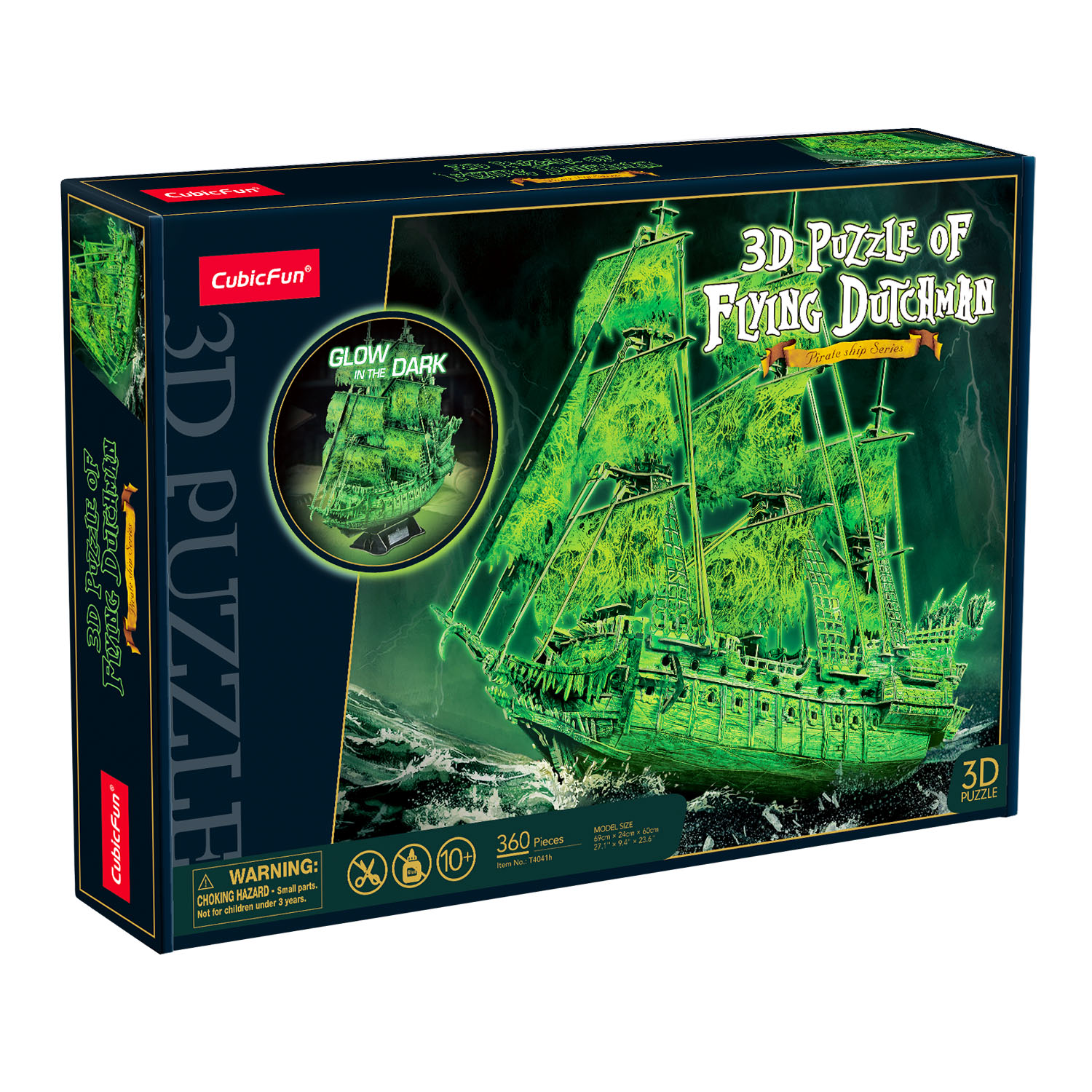 Uçan Hollandalı Gemisi 3D Puzzle T4041h - Karanlıkta Parlayan