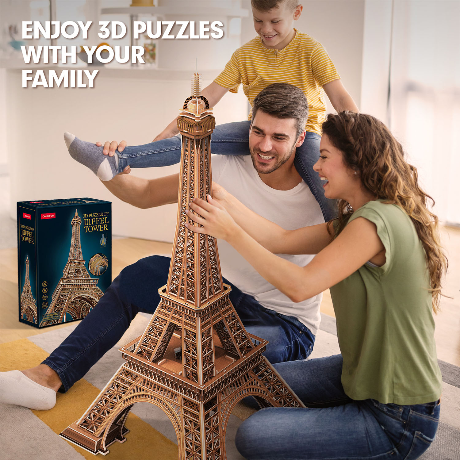 Eyfel Kulesi 3D Puzzle MC284h - Dev Boyut