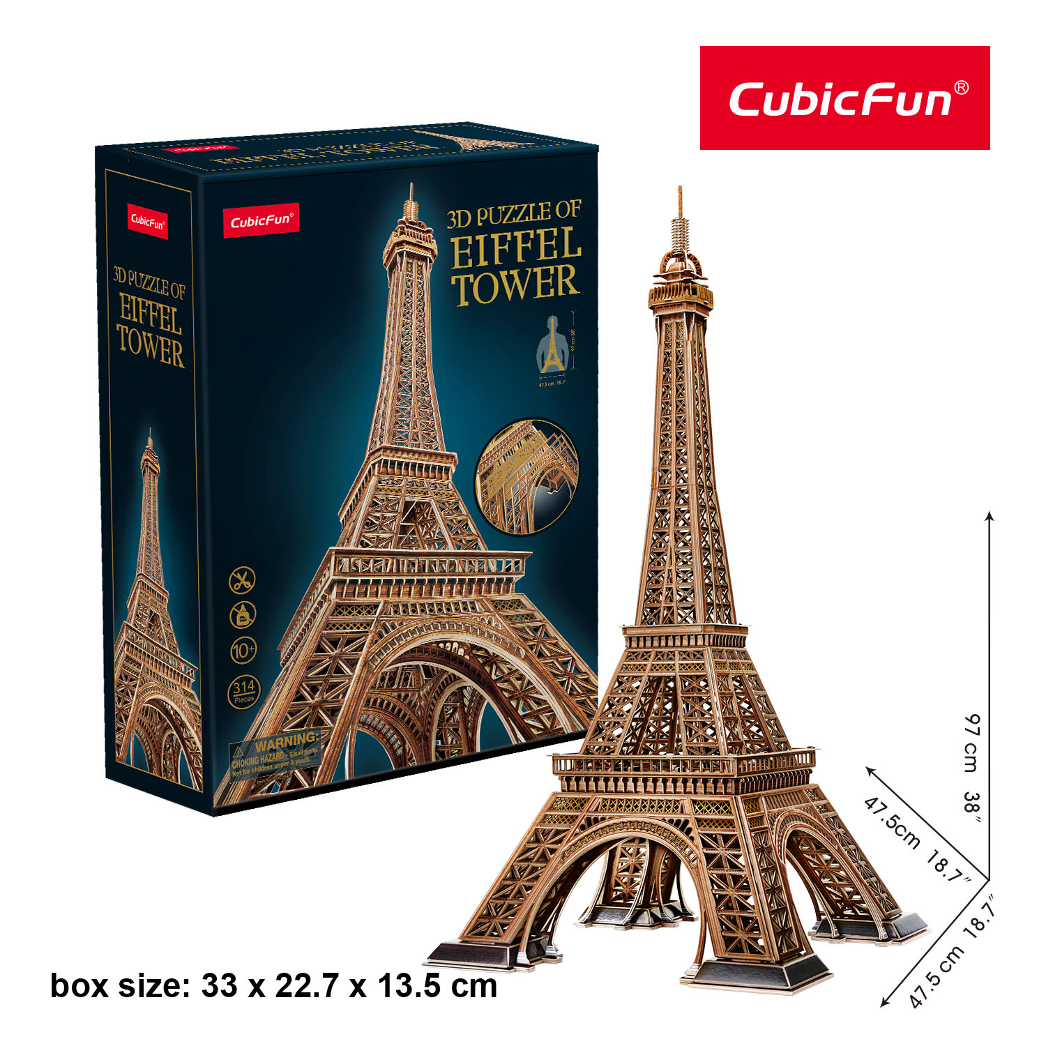 Eyfel Kulesi 3D Puzzle MC284h - Dev Boyut