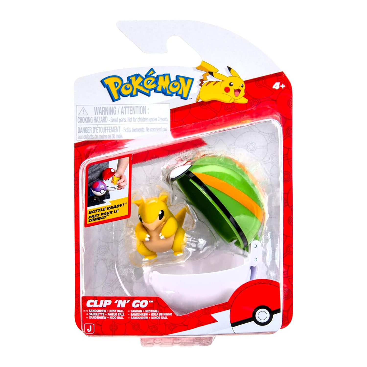 Pokemon Clip 'N' Go Poke Ball ve Sandshrew Figür PKW4161