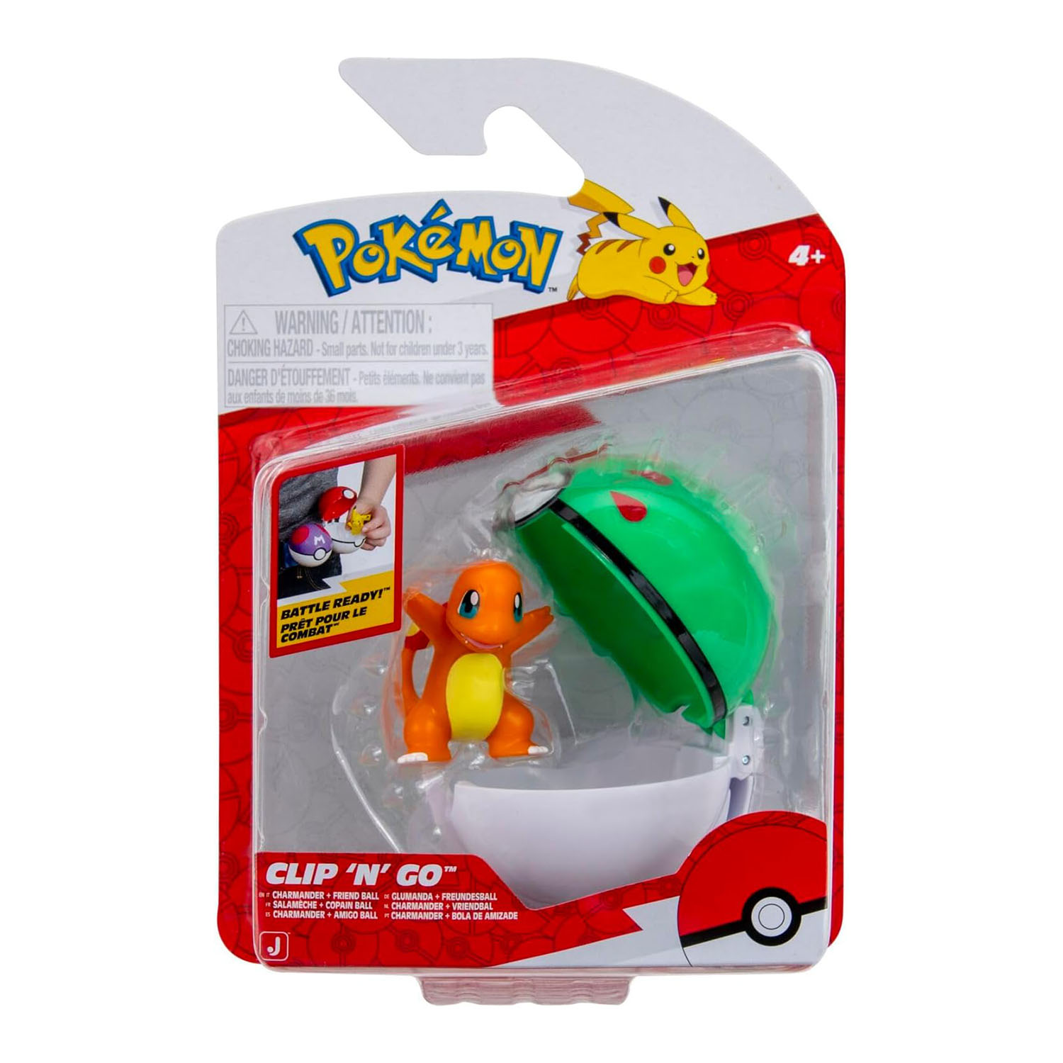 Pokemon Clip 'N' Go Poke Ball ve Charmander Figür PKW4162