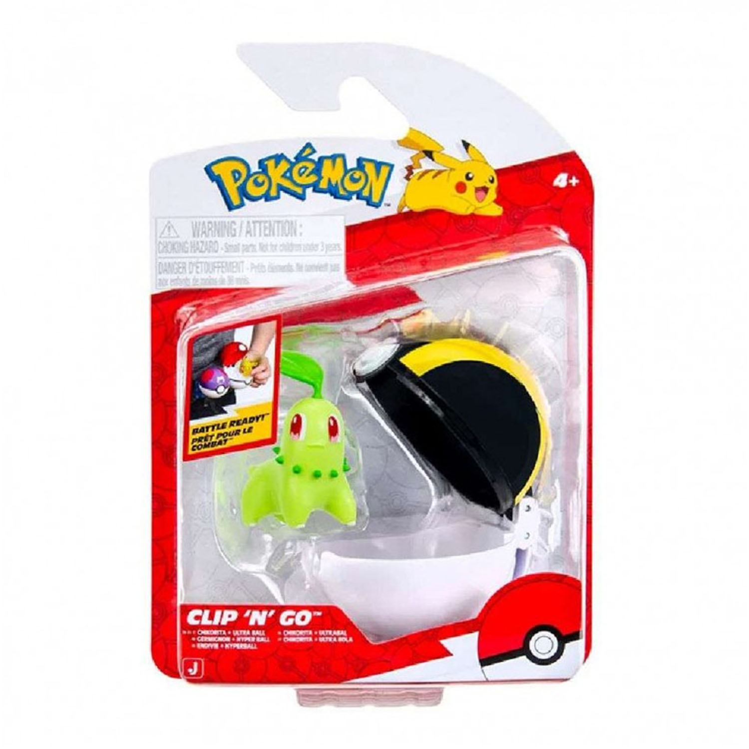 Pokemon Clip 'N' Go Poke Ball ve Chikorita Figür PKW4163