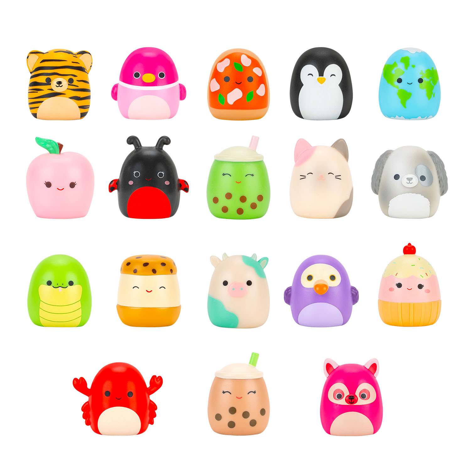 Squish-a-longs 3 Figür + Yüzük Çantalı Sürpriz Paket Seri 3 AL007