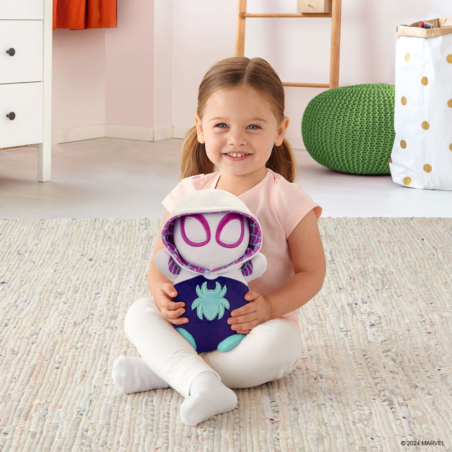 Squishmallows HugMees Spidey Serisi - Ghost-Spider 25 cm SF00003