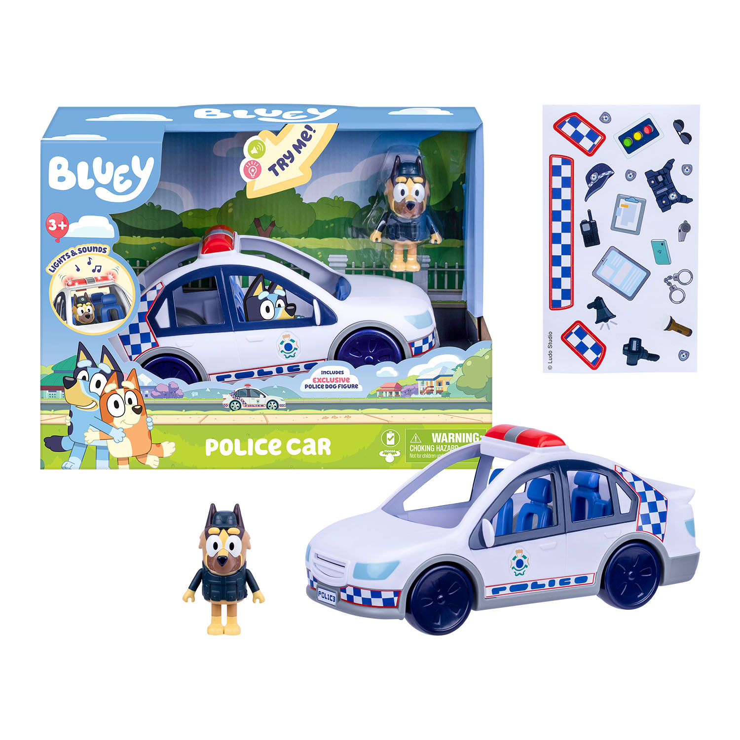 Bluey Polis Arabası Sesli ve Işıklı 1 Figür 19202
