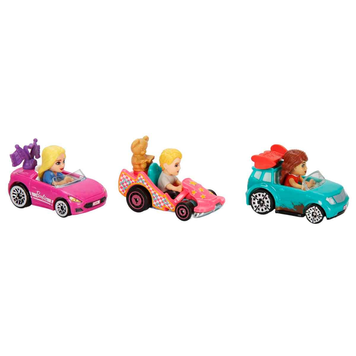 Hot Wheels Racerverse Barbie Yarış Pisti Arabaları 3’lü Paket JDG