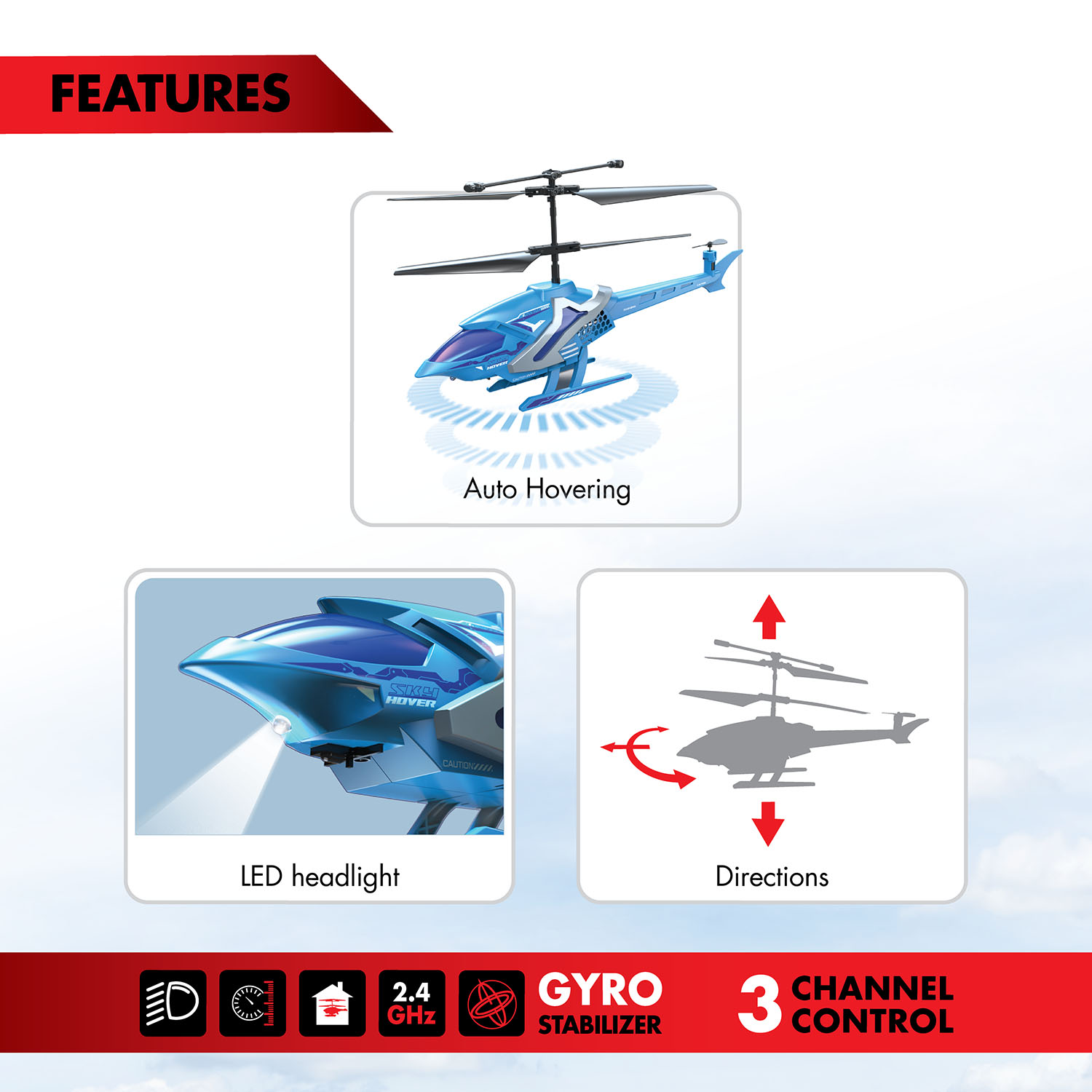 Silverlit FlyBotic Sky Hover Helikopter 84848