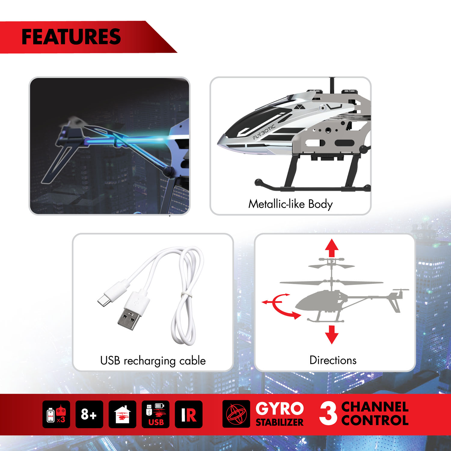 Silverit FlyBotic Sky Aurora Helikopter 84568
