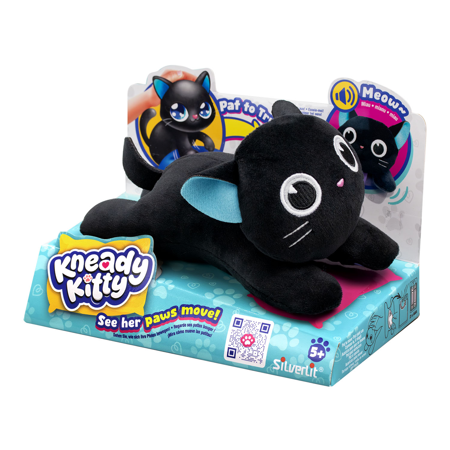 Silverlit Kneady Kitty Etkileşimli Pelüş Kedi Siyah 89276