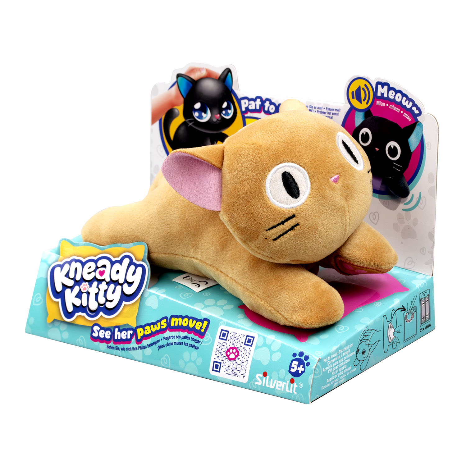Silverlit Kneady Kitty Etkileşimli Pelüş Kedi Kahverengi 89277