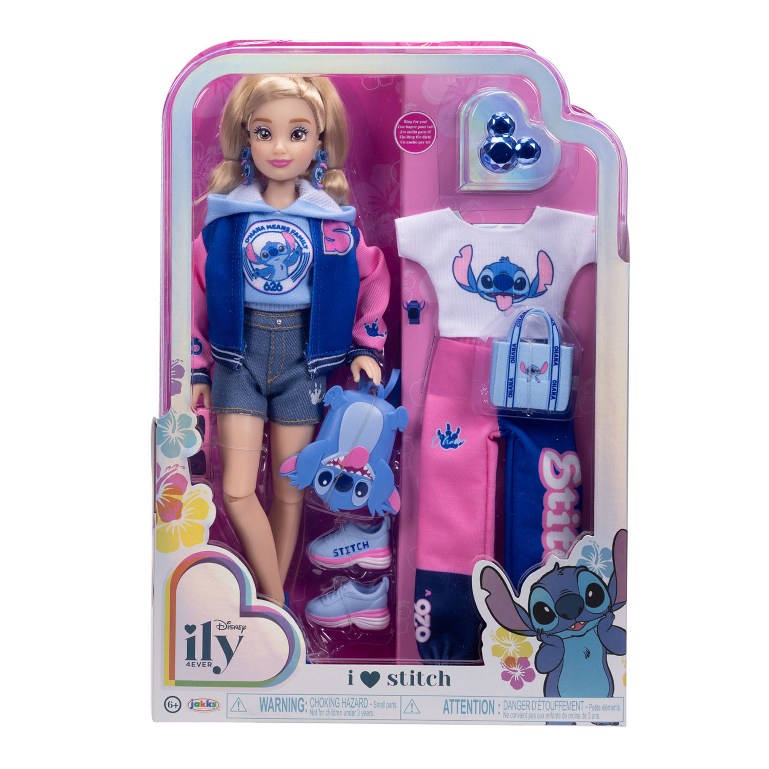 Disney ily 4ever Stitch Kolej Temalı Bebek ve Aksesuarları 23946