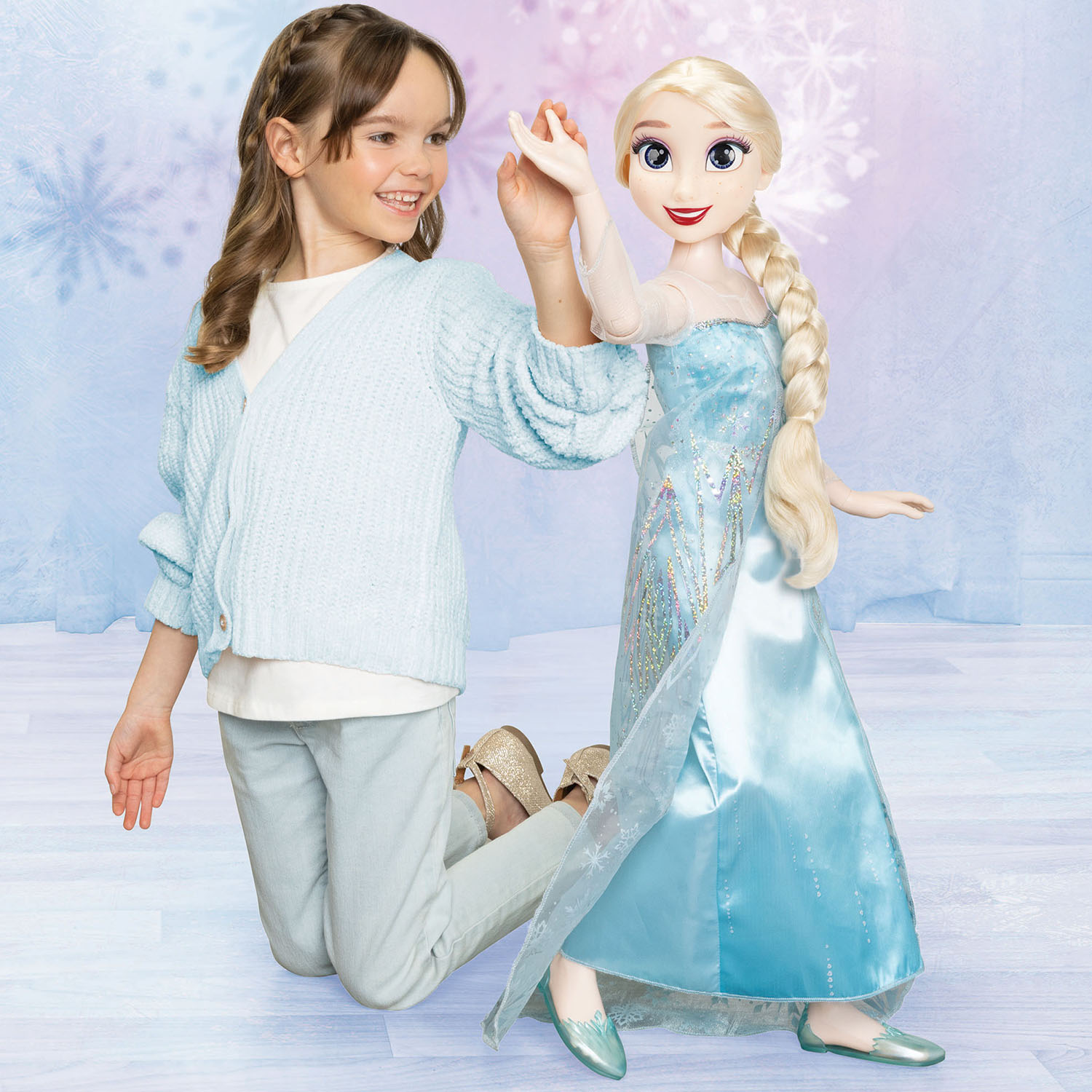 Disney Frozen 81 cm Dev Çocuk Boyu Elsa Moda Bebeği 24047