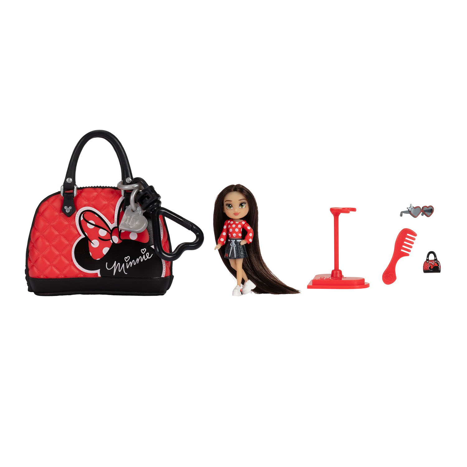 Disney ily 4ever Çanta Bebek Aksesuar Seti - Minnie Kırmızı