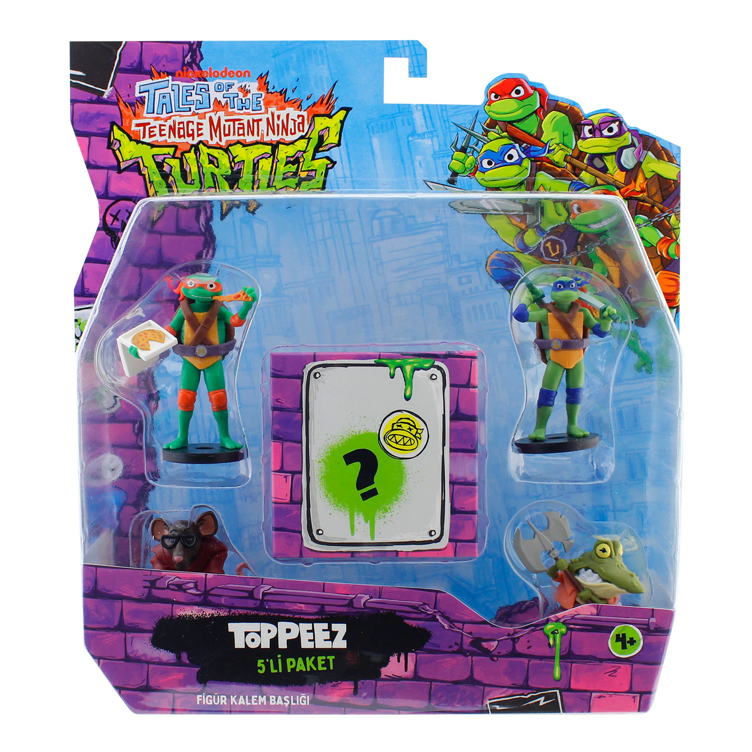 TMNT Figürlü Kalem Başlığı 5'li Paket Model 1 NT2040