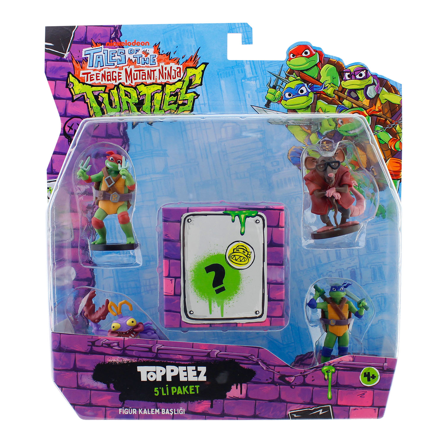 TMNT Figürlü Kalem Başlığı 5'li Paket Model 3 NT2040